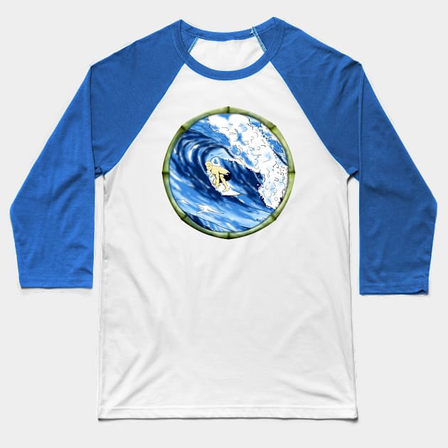 Surfing Baseball T-Shirt by macdonaldcreativestudios